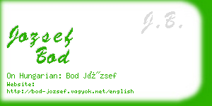 jozsef bod business card